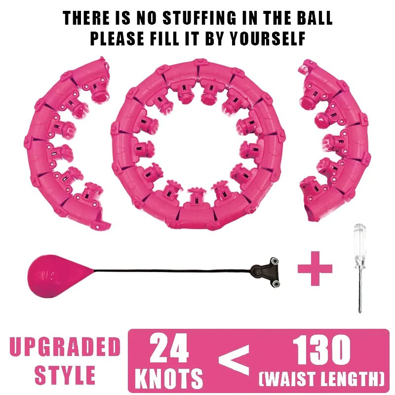 Weighted Exercise Hula Hoop for Weight Loss, Adjustable 22-Piece Design