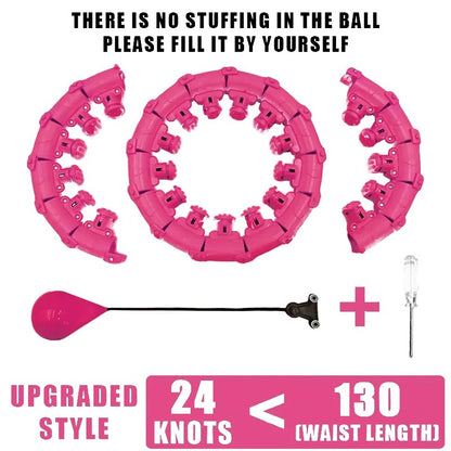 Weighted Exercise Hula Hoop for Weight Loss, Adjustable 22-Piece Design