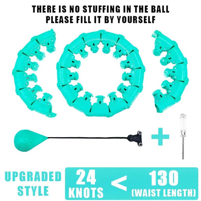Weighted Exercise Hula Hoop for Weight Loss, Adjustable 22-Piece Design