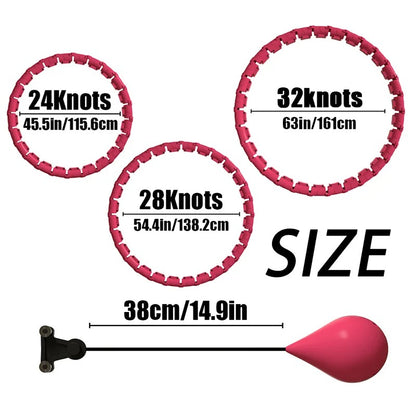 Weighted Exercise Hula Hoop for Weight Loss, Adjustable 22-Piece Design
