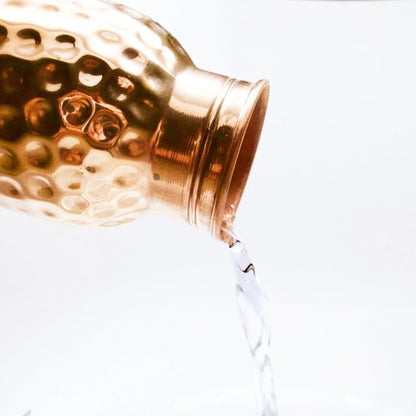 Copper Aura Luxe Hammered Copper Bottle