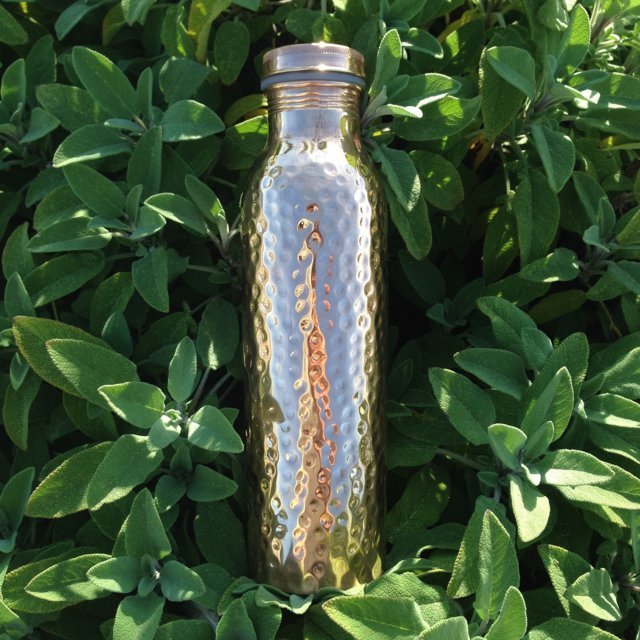 Copper Aura Luxe Hammered Copper Bottle