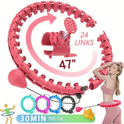 Weighted Exercise Hula Hoop for Weight Loss, Adjustable 22-Piece Design